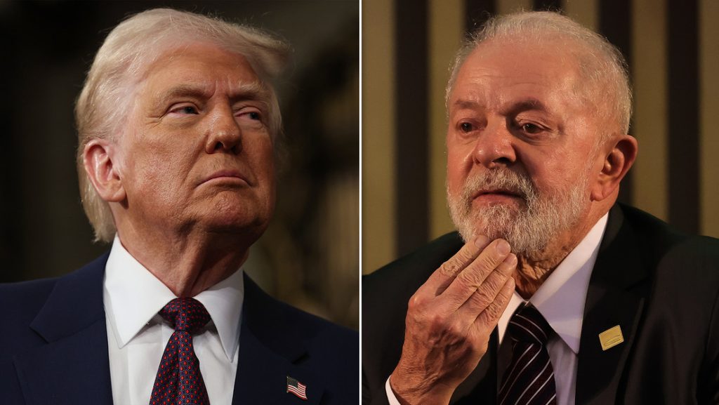 En fotos el presidente de Brasil, Luiz Inácio Lula da Silva y el de Estados Unidos, Donald Trump.