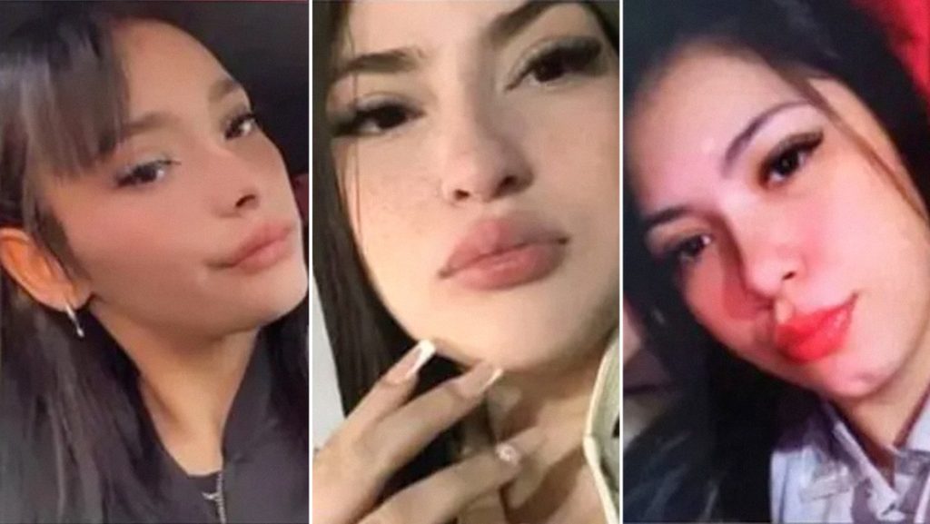 Lara Morena Gutiérrez (i), Brenda del Castillo (c) y Morena Verdi, las tres jóvenes desaparecidas en La Matanza, Argentina, el 19 de septiembre de 2025.