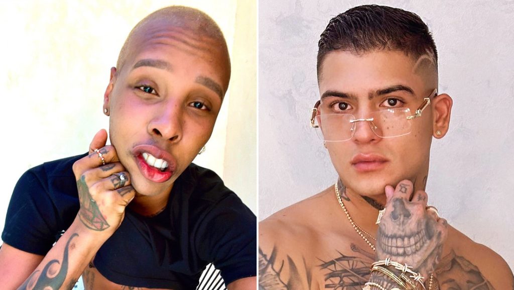 Los cantantes colombianos B-King y DJ Regio Clown.