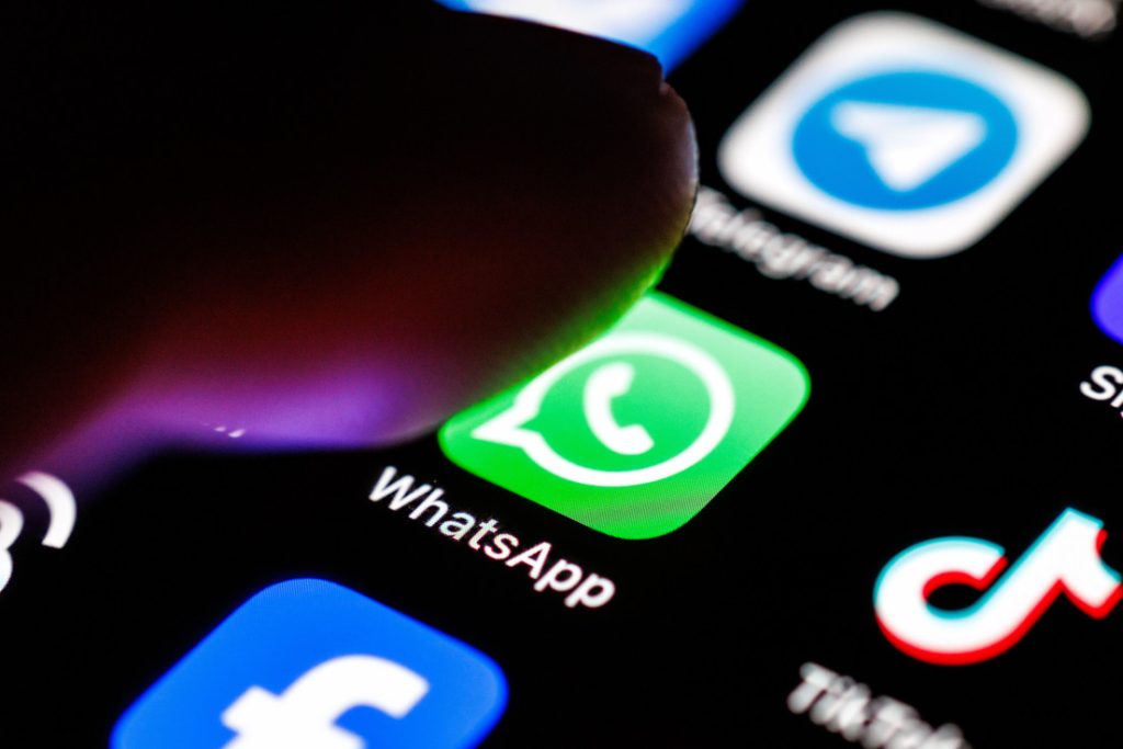 En la foto el ícono de WhatsApp.