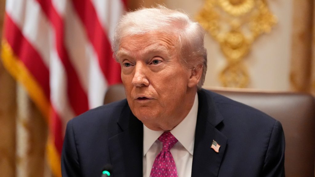 El presidente de EE.UU. Donald Trump en la Casa Blanca, 17 de octubre del 2025