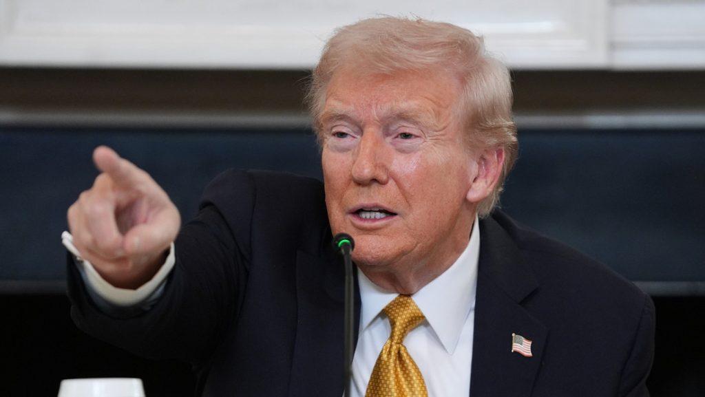 El presidente de EE.UU. Donald Trump en la Casa Blanca, 23 de octubre del 2025.