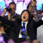 Javier Milei durante un acto celebrado en Buenos Aires (Argentina), el 26 de octubre de 2025.