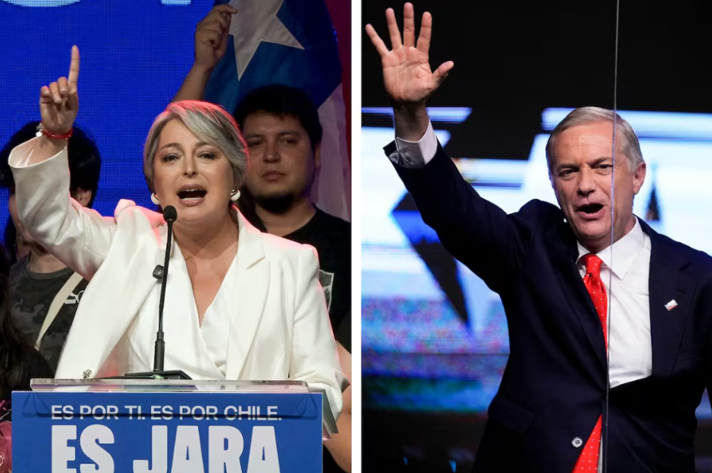 Jeannette Jara y José Antonio Kast