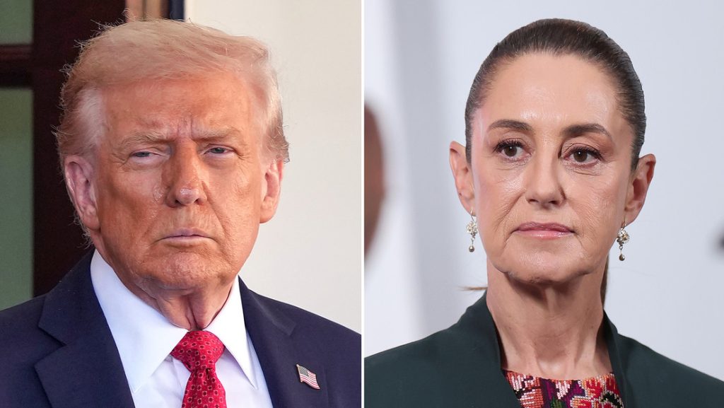 Fotos de Claudia Sheinbaum y Donald Trump.