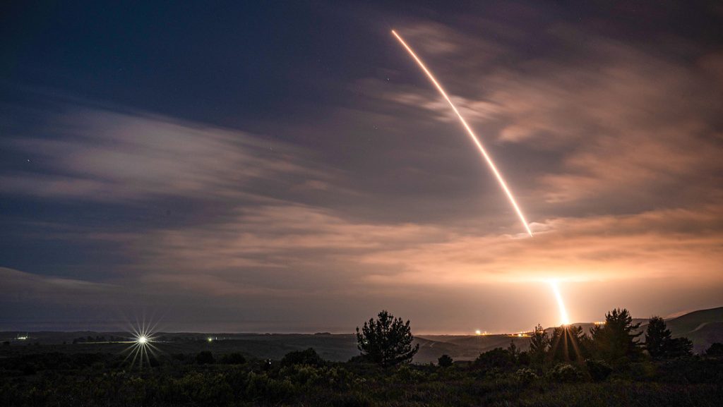 Foto de un misil Minuteman .