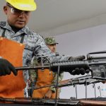 Militares durante el Día Internacional de Destrucción de Armas, Ciudad de México, 9 de julio de 2025.