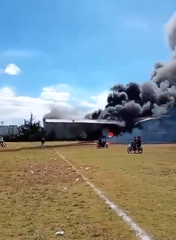Captura de pantalla tras la caída de la aeronave.