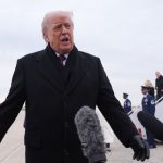 El presidente Donald Trump en la Base Conjunta Andrews, Maryland, 17 de diciembre de 2025