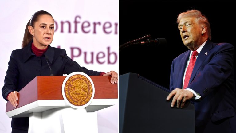 La presidenta de México, Claudia Sheinbaum, y el presidente de EE.UU., Donald Trump.