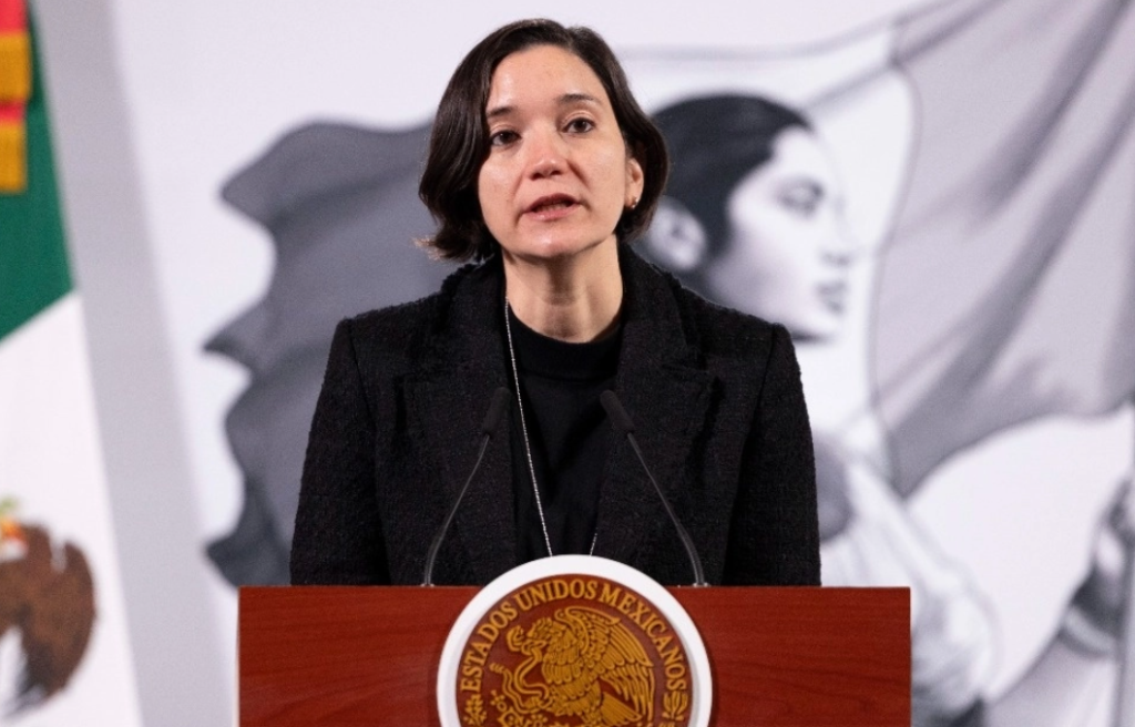 Marcela Figueroa, Secretaria Ejecutiva del Sistema Nacional de Seguridad Pública, informó que hay una disminución sostenida de homicidios dolosos en el país. (Presidencia)