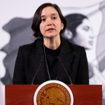 Marcela Figueroa, Secretaria Ejecutiva del Sistema Nacional de Seguridad Pública, informó que hay una disminución sostenida de homicidios dolosos en el país. (Presidencia)