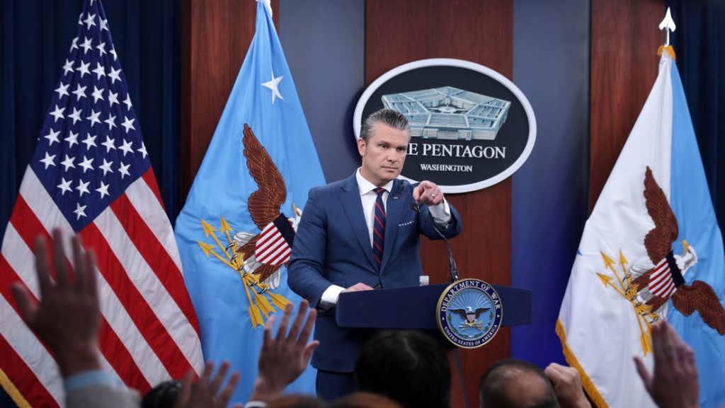 El secretario de Guerra de EE.UU., Pete Hegseth.