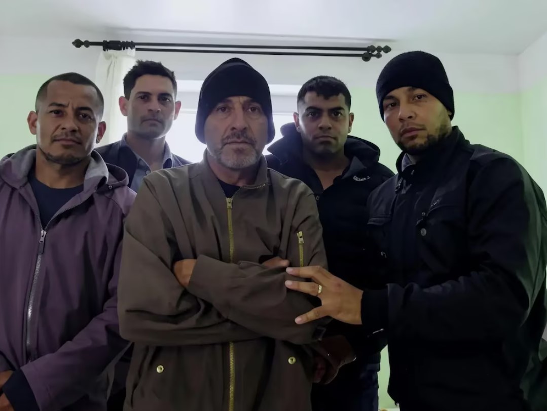 Los hondureños Yimi Alexander Baca, Marvin Sair Baca, Olvin David Banegas, Ricardo Alfredo Banegas y Luis Alonso Dubón lograron escapar de Rusia tras denunciar que fueron retenidos y presionados para integrarse a fuerzas militares. (FOTO: El Heraldo)