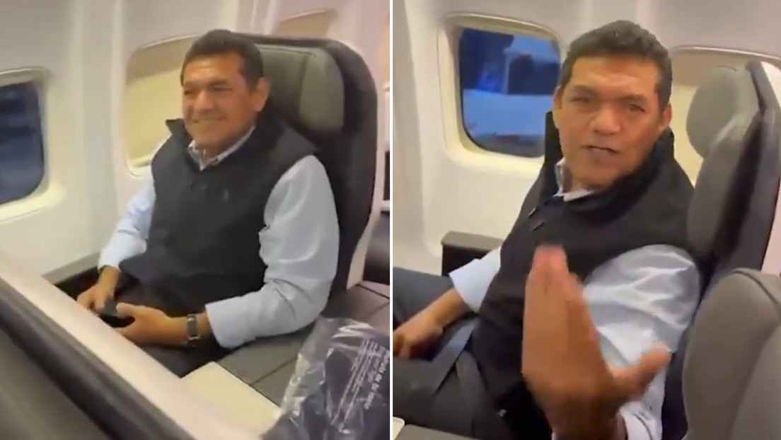 El momento en que un gobernador mexicano es increpado por viajar en primera clase